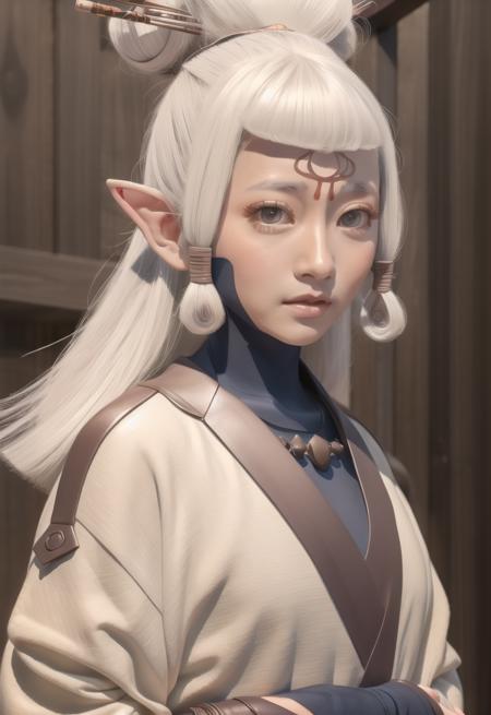 ((masterpiece)), (best quality), (detailed), 1girl, paya, <lora:paya:1>, long white hair, pointy ears, facial mark,