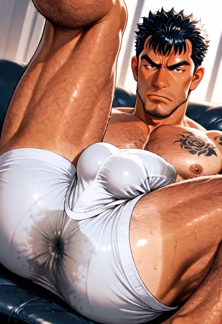 Anus Through Underwear (Gay, Bara, Male)