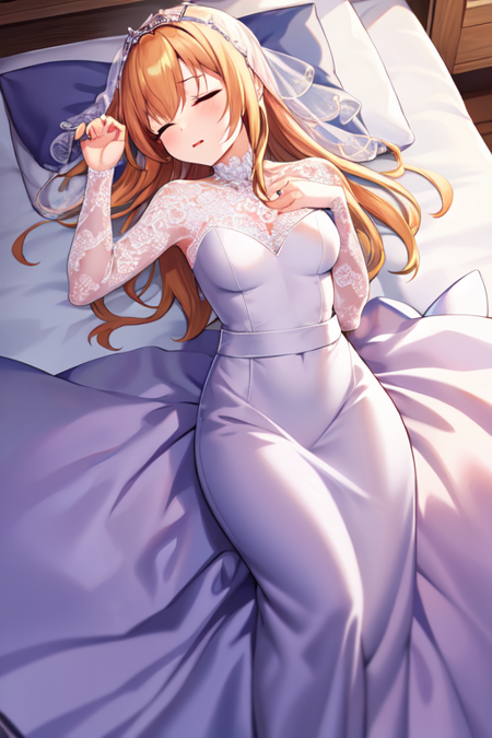 bridal, sleeping