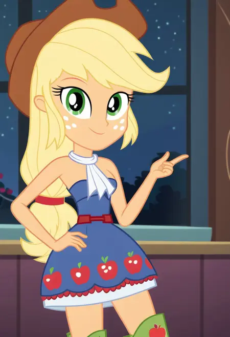 Rarity and Applejack - Fall Formal Outfit