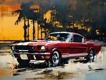 (AshleyWoodArtAI:1.3) painting of Cranberry 1965 shelby gt350, (driver:1.2),
parked at the beach, highly detailed, cinematic lighting, detailed, 4k, 8k, dslr, 50mm, Hasselblad X2D
heavy brushstrokes, blurred details, occasional burst of vivid color, dim lit setting
 <lora:1965_Ford_Mustang_ShelbyGT350_SDXL_v1_Platypus:1> <lora:AshleyWoodArtAIcc:1><lora:LCMTurboMix_DPM_SDE_Karras:1.0>