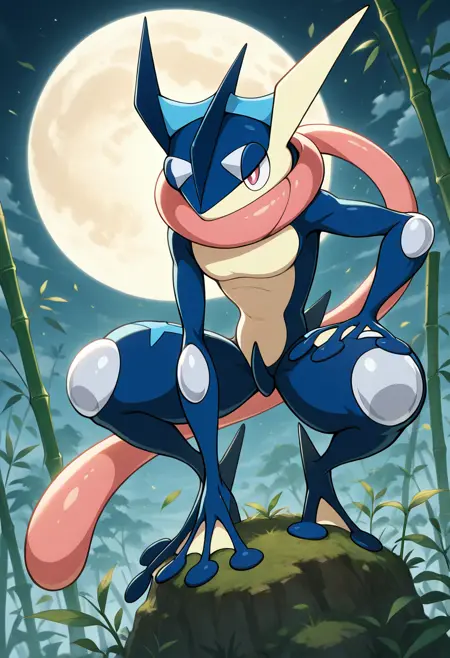 Greninja: Ninja Frog | ゲッコウガ (Pokedex #0658) [Illustrious]