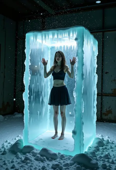 FLUX LoRA for anything trapped in ice