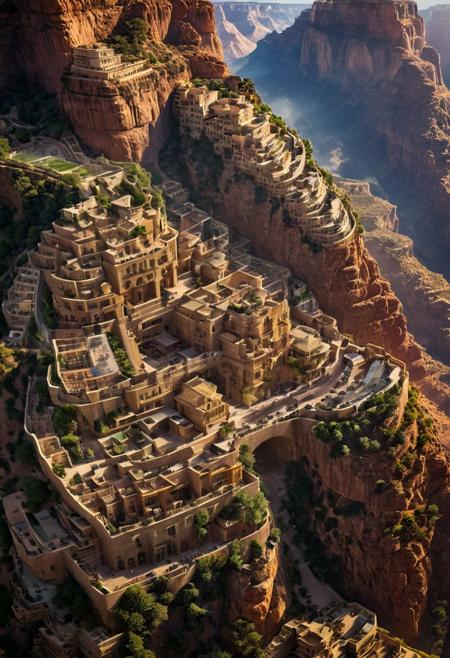 (The colonial city of the future, in the mist-filled Grand Canyon, on an unknown Earth-like planet, 2 moon on sky, Spaceship flight connects colonies, waterfulls:1.3), (Machu Picchu, a mountain settlement, incredibly spectacular:1.2), (Mario Botta:1.3), (avant-garde, future, reality, science fiction, photorealistic), (modern architecture:1.2), 
(Large Files, Ultra Realistic, 8K, 16k, FHD, HD, VFX, Perfect, Photography, composition, Architecture Sales Photography, Architecture Competition, Ultra High Resolution, Cinematography, High Resolution Image:1.1), (dramatic lighting, direct sunlight, ray tracing, clear shadow:1.2),  (real landscape:1.1), (blurred background:1.0), (urban background, more_details) ,
ac_neg1, great lighting, clear, hillscastel, extrusionbuilding, vertical