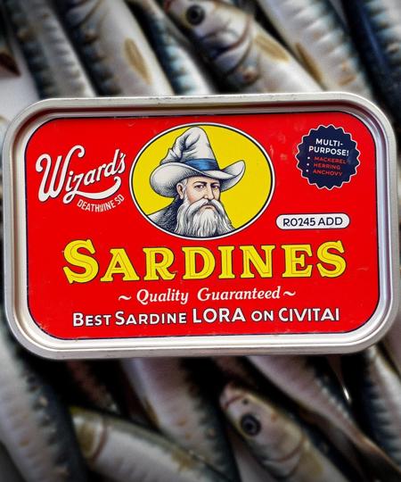 Wizard's Vintage Sardine Tins Sardines