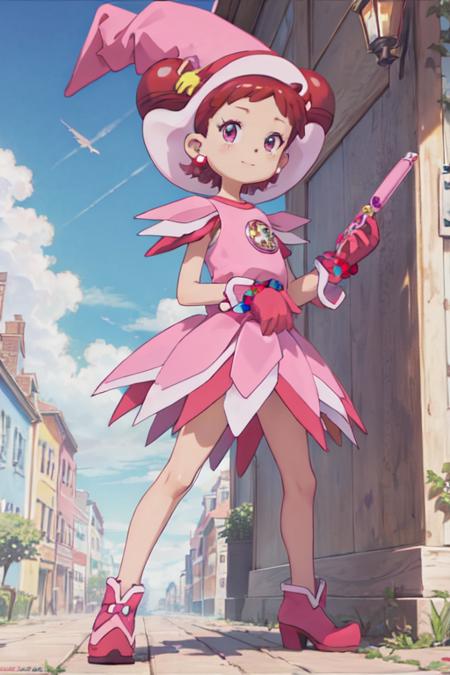 majodoremi,<lora:0010majodoremi-000040:1>,looking_at_viewer,posing,holding wand,