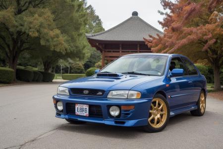 25RSCOUPE , parked in front of a japanese pagoda, fall weather, ultra wide angle, masterpiece, award winning, sunset, beautifully detailed fall foliage, cinematic lighting, style-autumn:1.0, sharp focus, smooth, intricate details, 8k wallpaper, trending on artstation   <lora:25RSCOUPE:0.8>