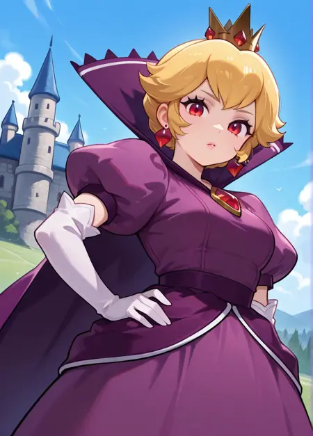 Shadow Queen Peach - Super Mario Illustrious