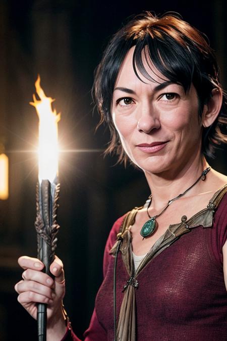 realistic photo of gh15l41n3-sd15-2600:0.9 in harry potter movie holding a wand, detailed face, skin texture, masterpiece, hasselblad h6d-400c