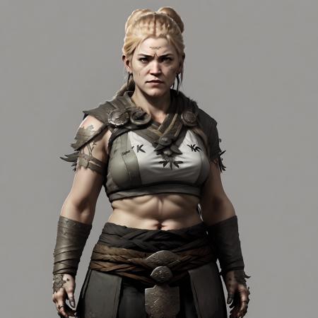 a photo of character of a yang (((female))) viking witch, award winning image, highly detailed, 16k, video game concept art, ((tk-char)),  <lora:SPBGTK-C-Enh:0.55>