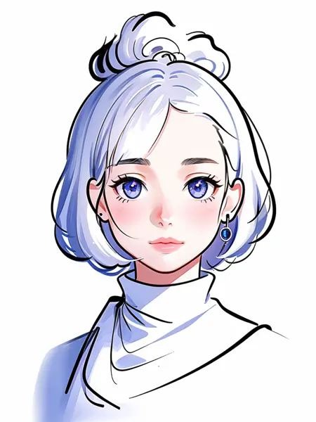 【666模型】F.1手绘插图人物_FLUX.1版