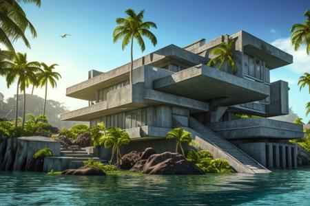 +dvArchModern style, underwater city, house, submerged, green ocean water, fossils, underwater ruins, photorealistic, hyperrealistic, 4k, shadows, depth, volumetric light, dramatic light, diffused light, desaturated, low contrast, hdr, fine details, subtle details, cracks, plants, fish, sun rays, god rays