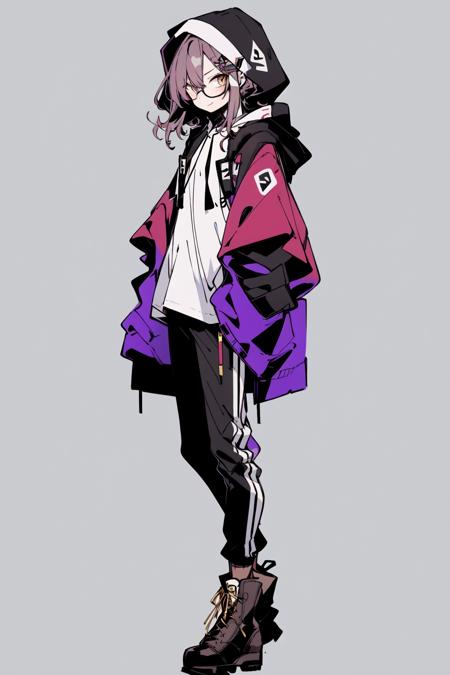 <lora:bess_hamiti:1>, shirt, virtual youtuber, 1boy, white shirt, pants, boots, male focus, yellow eyes, full body, glasses, white background, vertical stripes, striped, hood, red hair, hood up, long sleeves, collared shirt, brown footwear, hair between eyes, vest, striped pants, solo, belt, brown belt, standing, simple background, buttons, looking at viewer, bolo tie, green pants, book, cross-laced footwear, green vest, bangs, ribbon, pouch, holster, animal on shoulder, smile, capelet, lace-up boots, dress shirt, neck ribbon, gold trim, cloak, hair ornament, belt pouch, red cloak, closed mouth, hooded capelet, pinstripe pattern, red cape, animal, sleeve cuffs, bespectacled, thigh pouch, brown vest, braid, thigh strap