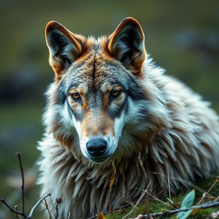 a wolf in a sheep camuflage