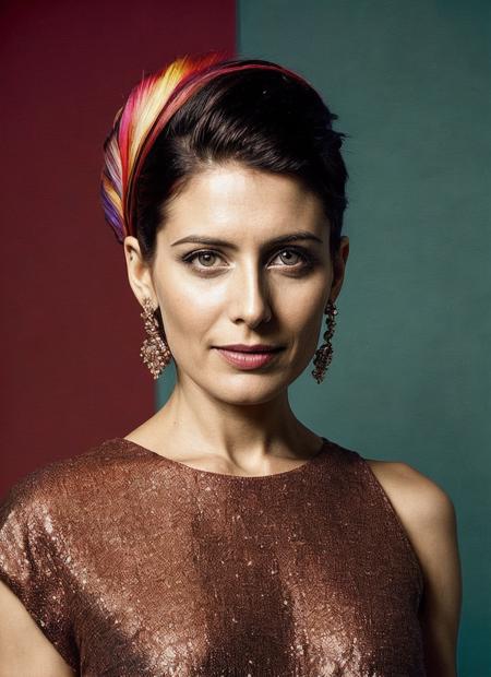 portrait of sks woman by Flora Borsi, style by Flora Borsi, bold, bright colours, rainbow Mohawk haircut, ((Flora Borsi)), <lora:locon_lisaedelstein_v1_from_v1_64_32:1>