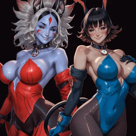 Bloodstained - Lili and Lamashtu - PONY + ILLUSTRIOUS