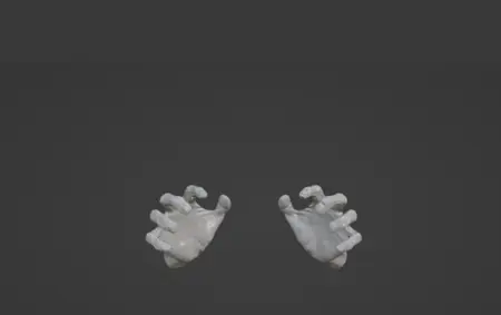 Modelo 3d de manos para crear poses de manos