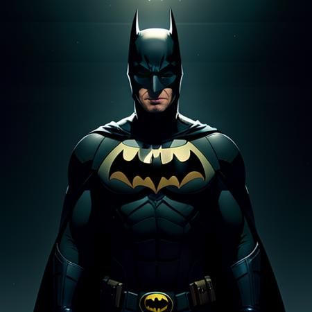 (best quality: 1.2), (masterpiece: 1.2), (realistic: 1.2), (batman) posing in a dark studio, (rim lighting,:1.4) two tone lighting, octane, unreal, dimly lit, (low key:1.3), masterpiece