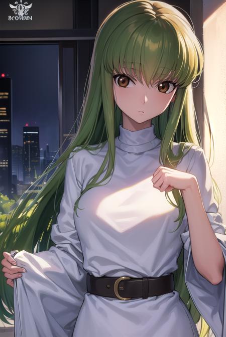 codegeasscc, <lora:codegeasscc-lora-nochekaiser:1>, 
cc, (brown eyes:1.5), green hair, long hair, straight hair,
BREAK straitjacket, (white straitjacket:1.5), wide sleeves, belt, black belt,
BREAK outdoors, city,
BREAK looking at viewer, (cowboy shot:1.5),
BREAK <lyco:GoodHands-beta2:1>, (masterpiece:1.2), best quality, high resolution, unity 8k wallpaper, (illustration:0.8), (beautiful detailed eyes:1.6), extremely detailed face, perfect lighting, extremely detailed CG, (perfect hands, perfect anatomy),