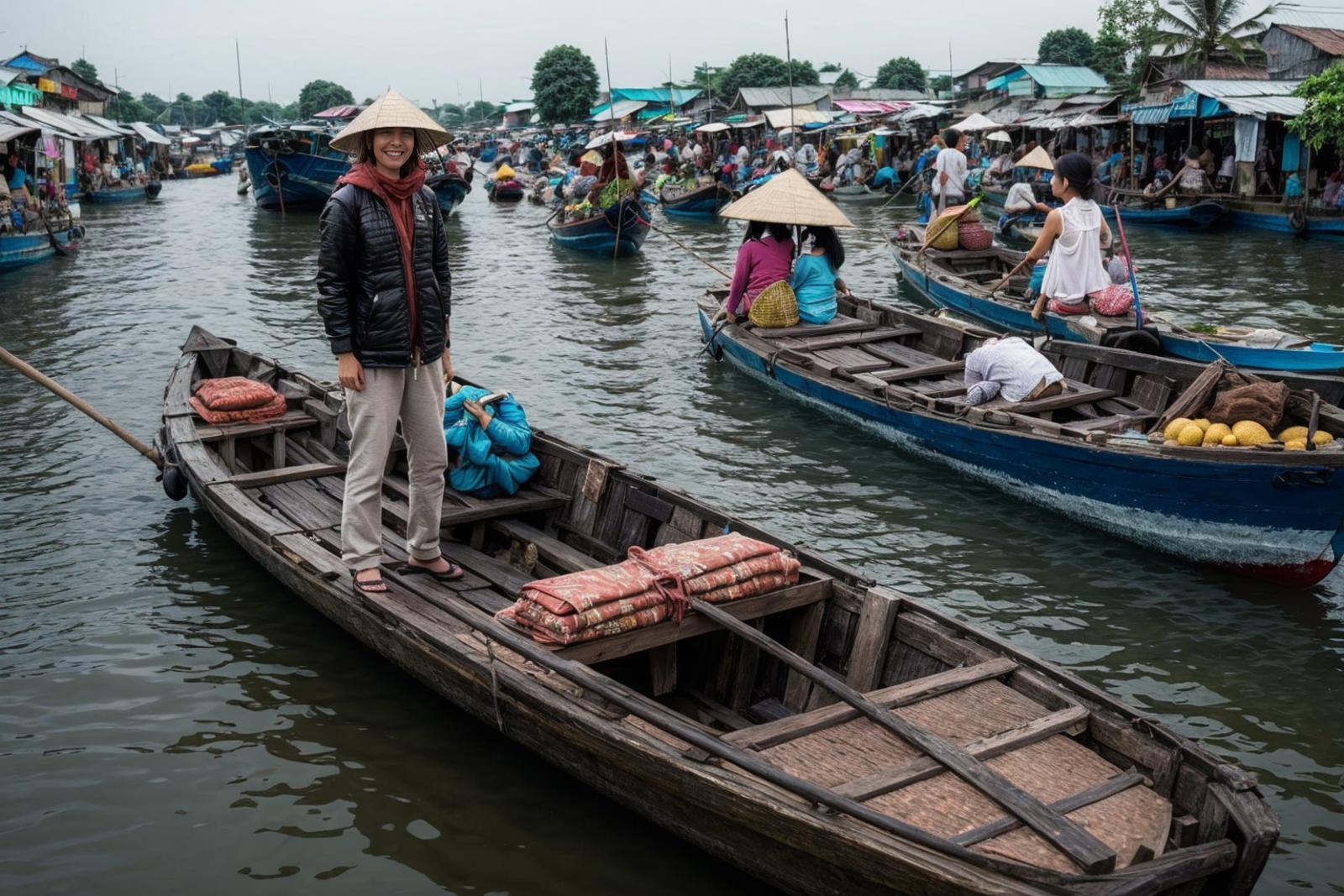 TQ - Cai Rang Floating Market | Chợ nổi Cái Răng | Background LoRA image by TracQuoc