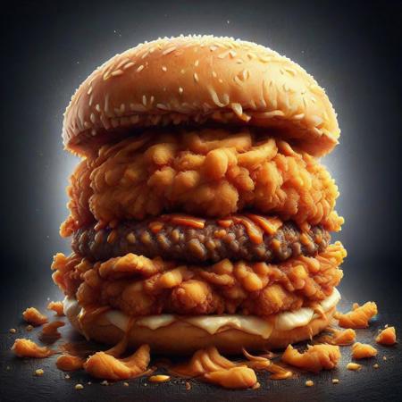 DFC, burger made of deep fried & crispy, best quality