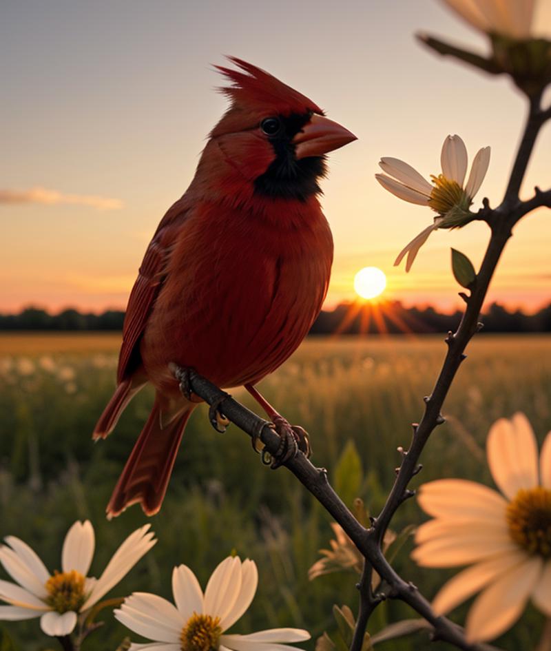 Cardinalis cardinalis image by zerokool