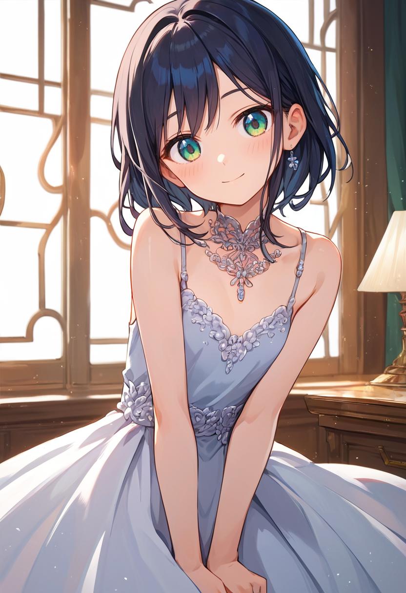 score_9, score_8_up, score_7_up, score_6_up, score_5_up, score_4_up, source_anime, Gwendolyn_Tennyson, 1girl, solo, head tilt, fancy room, gentle smile, dress, bare shoulders, [detached sleeves:0.9], blushing, ballroom
<lora:GwenTenXL:0.4>