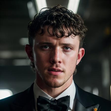 DSLR photo of dannyboydummy person using a tuxedo.face portrait.in blade runner.daylight.professional photography.high resolution.detailed photo.RAW.still film.f/16.uhd.hdr.4k <lora:dannyboydummy_44550:1>