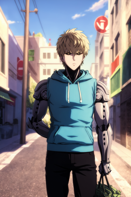 One punch discount man genos hoodie