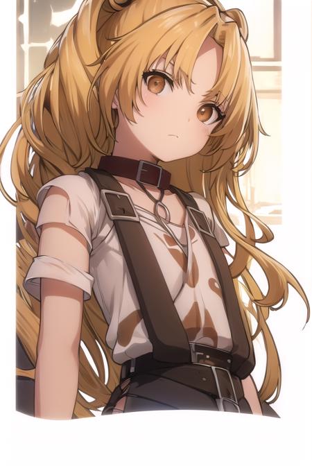 yuzukikatagiri, <lora:yuzuki katagiri s1-lora-nochekaiser:1>,
yuzuki katagiri, long hair, bangs, blonde hair, twintails, (brown eyes:1.5), (parted bangs:1.5),
BREAK skirt, shirt, thighhighs, white shirt, short sleeves, black skirt, collar, single thighhigh, argyle,
BREAK outdoors,
BREAK looking at viewer, (cowboy shot:1.5),
BREAK <lyco:GoodHands-beta2:1>, (masterpiece:1.2), best quality, high resolution, unity 8k wallpaper, (illustration:0.8), (beautiful detailed eyes:1.6), extremely detailed face, perfect lighting, extremely detailed CG, (perfect hands, perfect anatomy),