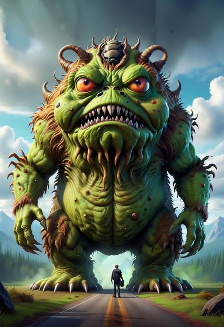 poo monster from X files. Ultra High Definition 64K, Detailed and Intricate, Digital Art, Photo, Realistic, Cinematic, Studio Lighting, Beautiful Lighting, landscape view