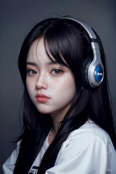 (masterpiece), best quality, perfect face, a portrait,  1girl, e-sport player outfit, headphone  <lora:adhikayess-04:1>