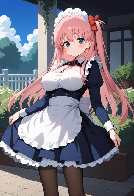 aanodoka, long hair, pink hair, twintails, hair bow, blue eyes, large breasts, serafuku, blue sailor collar, white shirt, long sleeves, red neckerchief, pleated skirt, blue skirt, white thighhighs aanodoka, long hair, pink hair, one side up, hair bow, blue eyes, large breasts, serafuku, blue sailor collar, white shirt, short sleeves, red neckerchief, pleated skirt, blue skirt, white thighhighs aanodoka, long hair, pink hair, twintails, halo, hairband, blue eyes, large breasts, wings, cleavage, frills, white dress, red ribbon, white thighhighs aanodoka, long hair, pink hair, twintails, hair bow, blue eyes, large breasts, collarbone, nightgown, white dress, sleeveless, underboob cutout