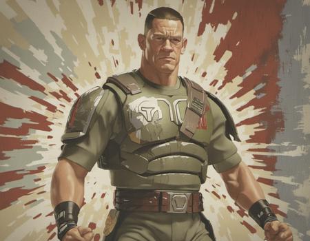 mndlr style, portrait of john cena, brush stroke