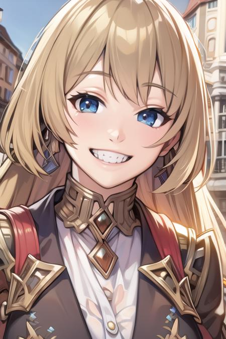 est quality, masterpiece, ultra high res, (photorealistic:1.4) ,smile, teeth,  <lora:ziya:0.6>, <lora:shadowverseTetraLora_v10:0.8>