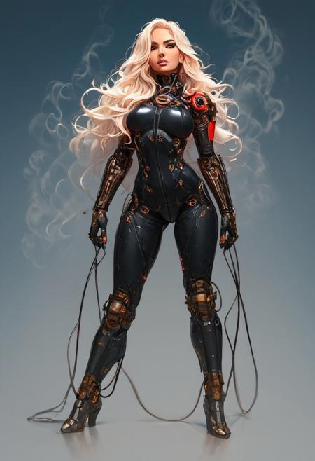 score_9, score_8_up, score_7_up, eye catching, sexy  hot platinum blonde iridium-eyed girl, texas ranger in uniform,   sexy cyborg cowgirl, a realistic beautiful woman, eye lighting, smoke,  , inciting , 43stl1ght1ng, low light, dramatic lighting, darkness, , full-length female-body, reelmech, mechanical parts, cable, wires, machinery, joints, body suit, D4rkR3troSc1f1, wide angle,  beautiful , industrial background