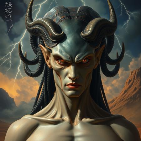 an intriguing depiction inspired by the enigmatic Tleilaxu from the Dune universe. Mysterious tleilax. Utamoto style. Concept art. Sharp. Digital painting.  intriguing depiction inspired by the enigmatic Tleilaxu from the Dune universe. inspired by the xenomorph. inspired by the Bible. inspired by Frazetta. science fiction poster. head and chest only. upperbody. cinematic sci fi scene. accurate anatomy. symmetry. portrait and science fiction theme with lightning, aurora lighting. clouds and stars. smoke. futurism. fantasy. by beksinski car decode. by raymond swanland and moebius. oil painting. highly detailed. perfect face. trending on artstation