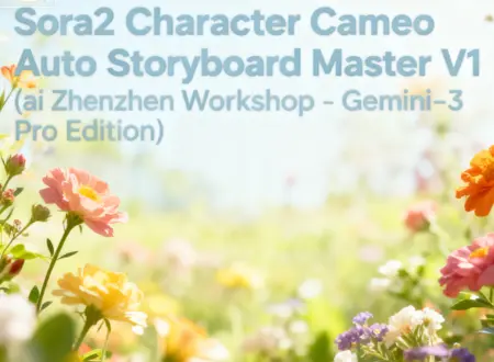Sora2 Character Cameo Auto Storyboard Master V1 (ai Zhenzhen Workshop - Gemini-3 Pro Edition)