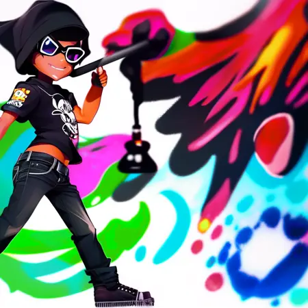 SoCalGuitarist's Inksplat - Create silly, wacky, colorful inkling characters easily! (For model 2.1)