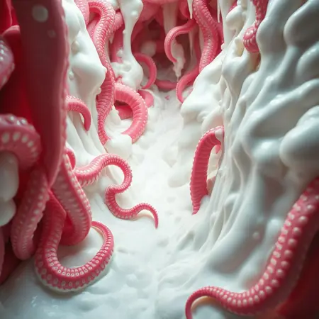 White Pink Tentacle Slime HQ - Anime