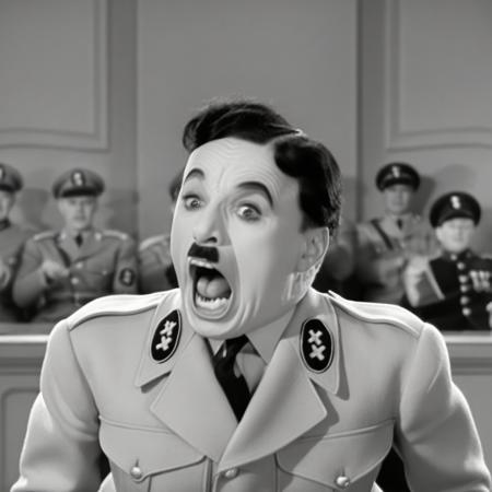 Chaplin films The Great Dictator
