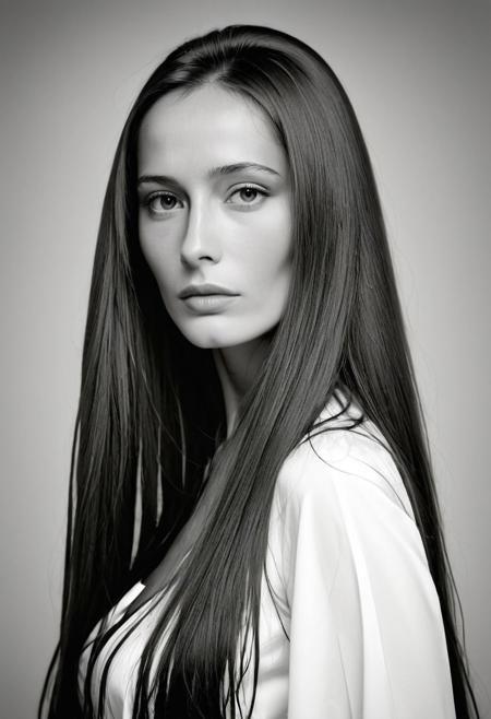 Extremely beautiful woman,very long hair, masterpiece,  1960s style portrait photograph by Richard Avedon, Rolleiflex medium format tlr