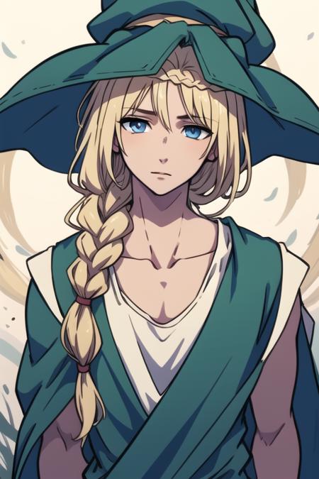 yunan_magi blonde hair long hair blue eyes hat