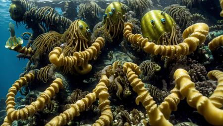(masterpiece)+, (best quality)+, (intricate detail)+, the slient underwater darkness of (davy jones locker)+++, rayleigh scattering, HDR, 4k, lens flare, camera artefacts, bubbles