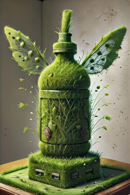 "Batteries Rose"
Flower: A rose submerged in a Batteries, its petals dissolving into swirling grassify.
Insect: A delicate lacewing, its wings translucent except for veins filled with glowing grassify.
Background: An antique desk made of grassify littered with grassify sparks and grassify, and yellowed grassify.
Art Style: Baroque still life with dramatic chiaroscuro lighting.