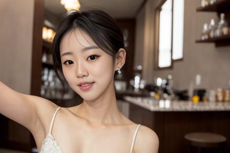 leica_style,masterpiece, best quality,super detailed, high resolution, very detailed, 8k uhd, 
((a japanese woman,upper body,)),dress,night,bar,
(Skin Wrinkles: 0.9), (fidelity, fidelity: 1.5), (high detailed skin:0.9), (visible pores:0.6),Clearly visible pores, real skin texture,
((detailed face)),(freckles:0.8), (naughty smile:1.1), (focus on the eyes), (natural light), amazing, photon mapping, radiosity, amazing physically based rendering, fine detail, best, high quality , RAW Photo, (Bokeh: 1.2), Realistic, (Depth of Field: 0.5), Bokeh Background, (Detail Clothing Features), real skin,(dynamic pose: 0.6), (skindentation),
pureerosface_v1,