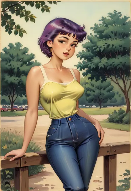 Vintage 40s illustration