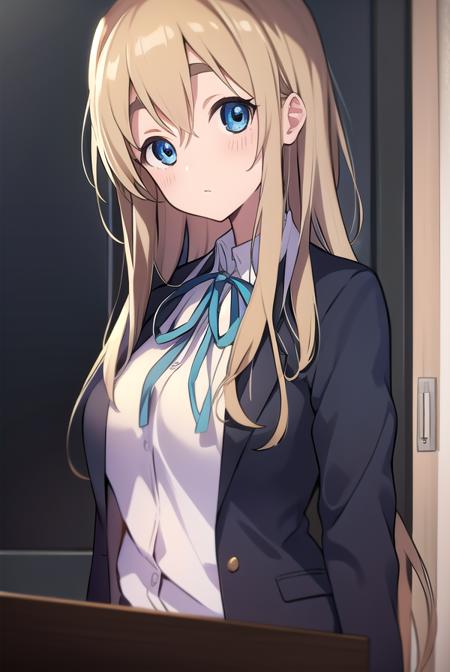 tsumugikotobuki, <lyco:tsumugikotobuki-LYCORIStest:1>,
tsumugi kotobuki, blonde hair, blue eyes, long hair, thick eyebrows, eyebrows,
BREAK sakuragaoka high school uniform, school uniform,
BREAK looking at viewer,
BREAK indoors, classroom,
BREAK <lora:GoodHands-vanilla:1>, (masterpiece:1.2), best quality, high resolution, unity 8k wallpaper, (illustration:0.8), (beautiful detailed eyes:1.6), extremely detailed face, perfect lighting, extremely detailed CG, (perfect hands, perfect anatomy),