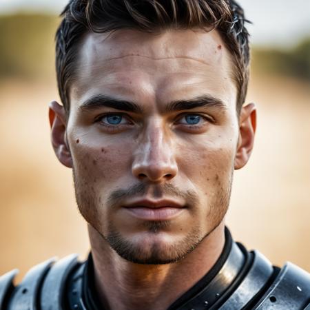 RAW photo, hero portrait of a ((male)) 30 year old warrior, wearing shiny metal armor, full sharp, detailed face, blue eyes, high detailed skin, 8k uhd, dslr, soft lighting, high quality, film grain, Fujifilm XT3
full body, dappled light on face, pale skin, no make-up, detailed face and eyes, natural skin texture, highly detailed skin, textured skin, skin pores, [[[oiled shiny skin]]], skin blemish, imperfect skin, intricate skin details, visible skin detail, detailed skin texture, subsurface scattering, blush, few freckles, few moles, goosebumps, minor skin imperfections, skin pores, [[[wrinkles]]], vitiligo spots, whiteheads, blackhead, white pimples, red pimples, beauty spot, [[[[skin fuzz]]]], remarkable detailed pupils, detailed iris, very thin eyebrows