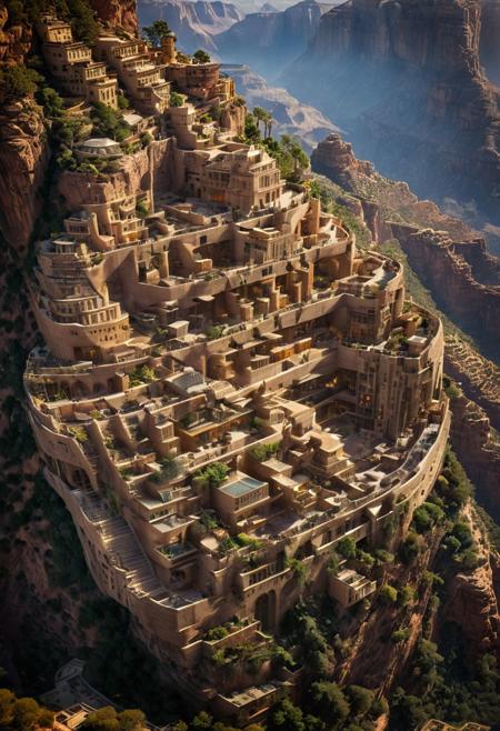 (The colonial city of the future, in the mist-filled Grand Canyon, on an unknown Earth-like planet, 2 moon on sky, Spaceship flight connects colonies, waterfulls:1.3), (Machu Picchu, a mountain settlement, incredibly spectacular:1.2), (Mario Botta:1.3), (avant-garde, future, reality, science fiction, photorealistic), (modern architecture:1.2), 
(Large Files, Ultra Realistic, 8K, 16k, FHD, HD, VFX, Perfect, Photography, composition, Architecture Sales Photography, Architecture Competition, Ultra High Resolution, Cinematography, High Resolution Image:1.1), (dramatic lighting, direct sunlight, ray tracing, clear shadow:1.2),  (real landscape:1.1), (blurred background:1.0), (urban background, more_details) ,
ac_neg1, great lighting, clear, hillscastel, extrusionbuilding, vertical